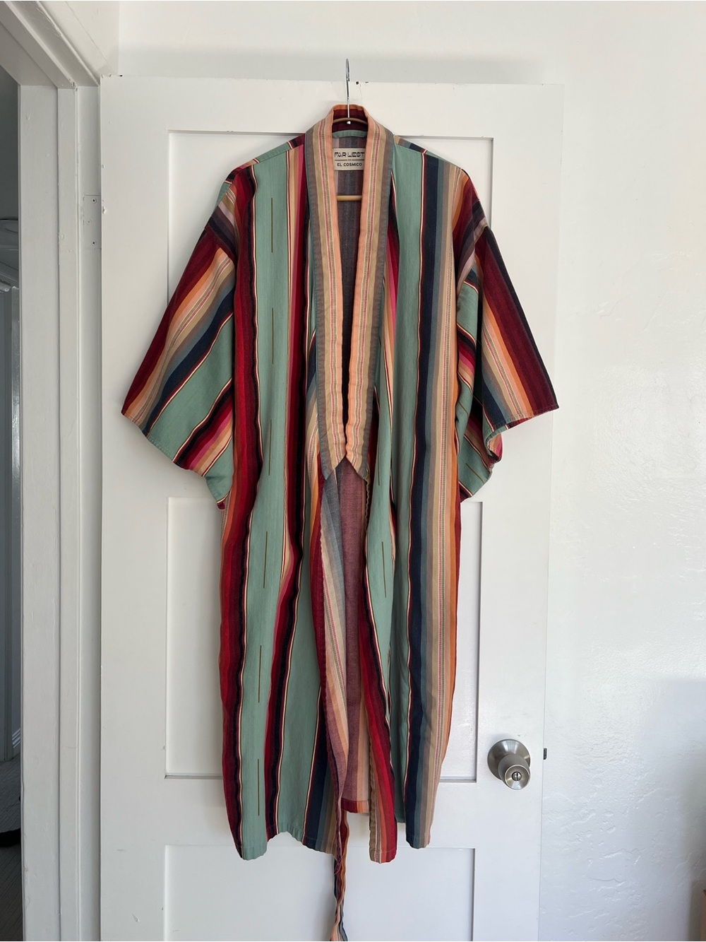 Striped Kimono Robe jacket  - Multi Color festival boho S/M